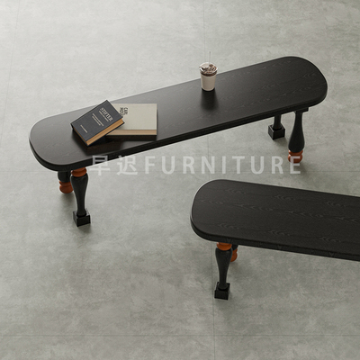 早迟中古法式风实木长条凳