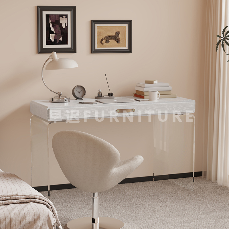 早迟中古风全实木梳妆台