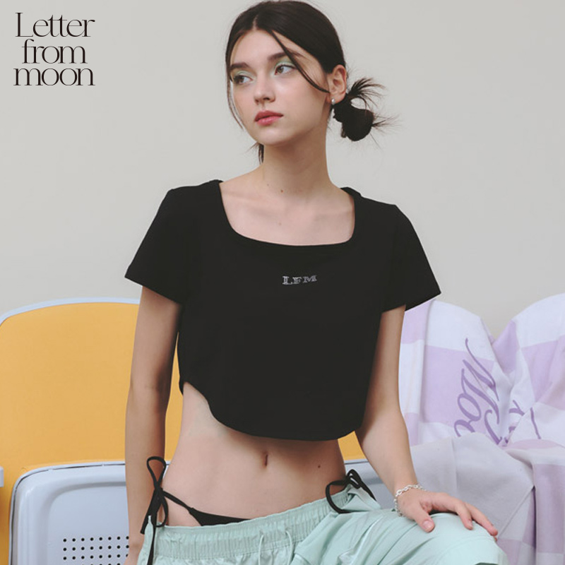 Letterfrommoon修身显瘦短T恤
