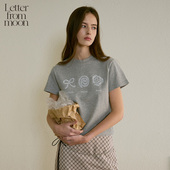 Letter 简约百搭T恤 25春新款 from moon春日玫瑰印花短袖