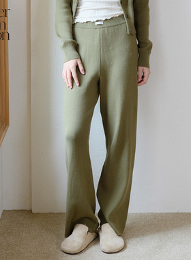 陈钰琪同款丨Letter from moon 25秋新款针织长裤小众设计休闲裤