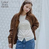 from moon宽松夹克25年秋季 新款 Letter 韩版 设计感休闲通勤外套女