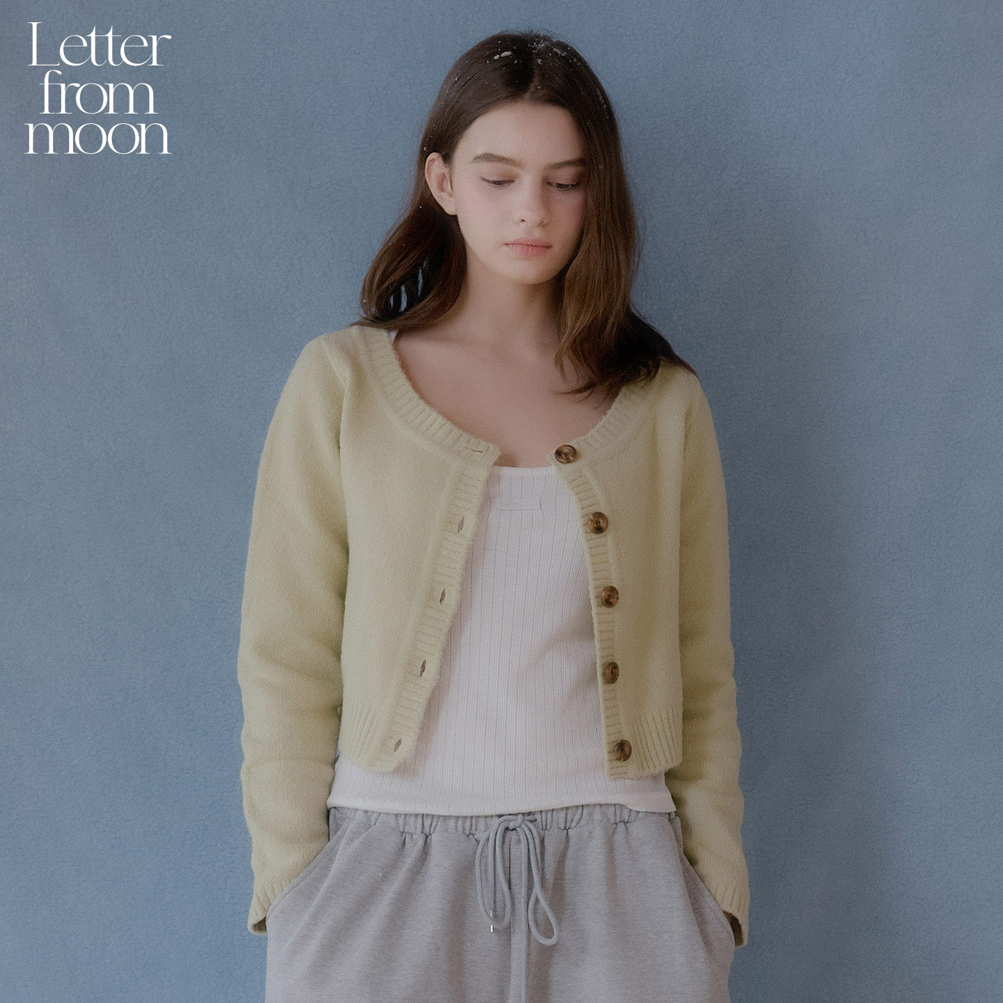 Letter from moon短款羊毛开襟衫2025冬季新款休闲舒适通勤女外套