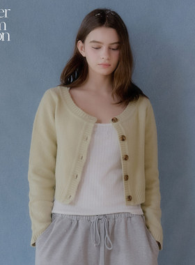 Letter from moon短款羊毛开襟衫2025冬季新款休闲舒适通勤女外套