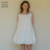 赵露思同款 Letter from moon泡泡南瓜连衣裙女2024夏无袖 女裙