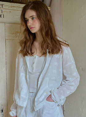 Letter from moon刺绣连帽拉链短款外套25夏款百搭上衣女