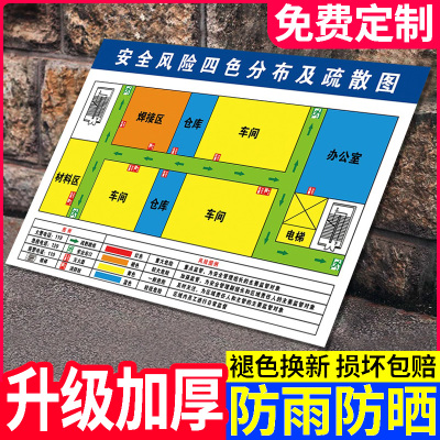 安全生产风险四色分布图