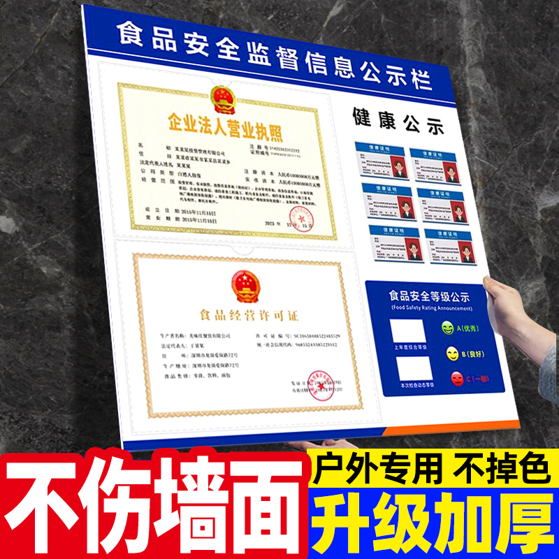 【升级加厚】食品安全信息公示栏