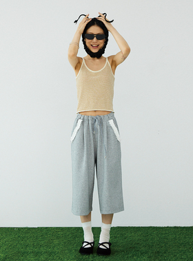 LLCALL 芝士奶黄条纹吊带小众百搭叠穿显瘦毛巾绒弹力背心