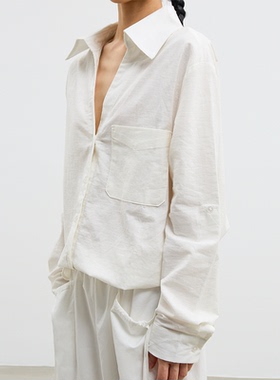 LLCALL 【信笺衬衫】亚麻棉松弛随性舒适长袖衬衫