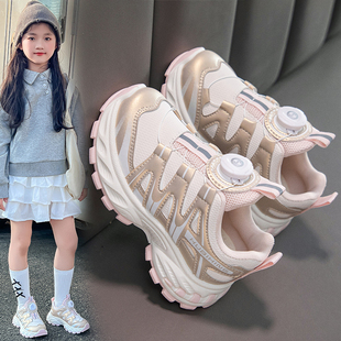 新款 2025秋季 中大童软底休闲鞋 儿童时尚 ABC 老爹鞋 Fans女童运动鞋