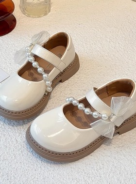 ABC Fans女童公主小皮鞋时尚单鞋2025春秋新款女孩洋气玛丽珍鞋子
