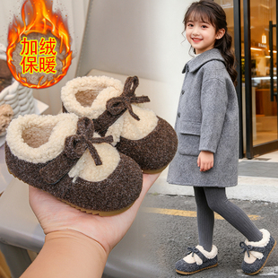 Fans女童加绒勃肯鞋 加厚保暖豆豆鞋 2025冬季 女孩时尚 儿童 新款 ABC