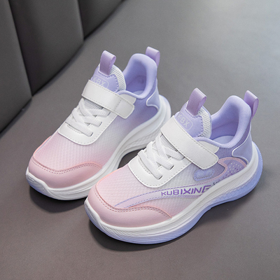 ABC Fans女童双网运动鞋透气童鞋2025春秋新款中大童软底小白鞋网