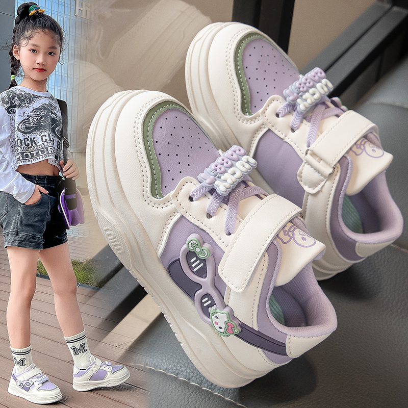 ABC Fans女童板鞋卡通单鞋2025春秋新款女孩休闲鞋儿童软底运动鞋