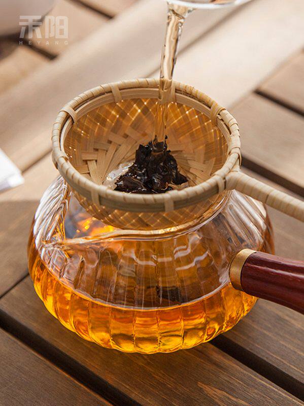 手工竹茶漏茶滤竹制茶叶过滤器功夫茶具创意竹子滤茶藤编茶道配件