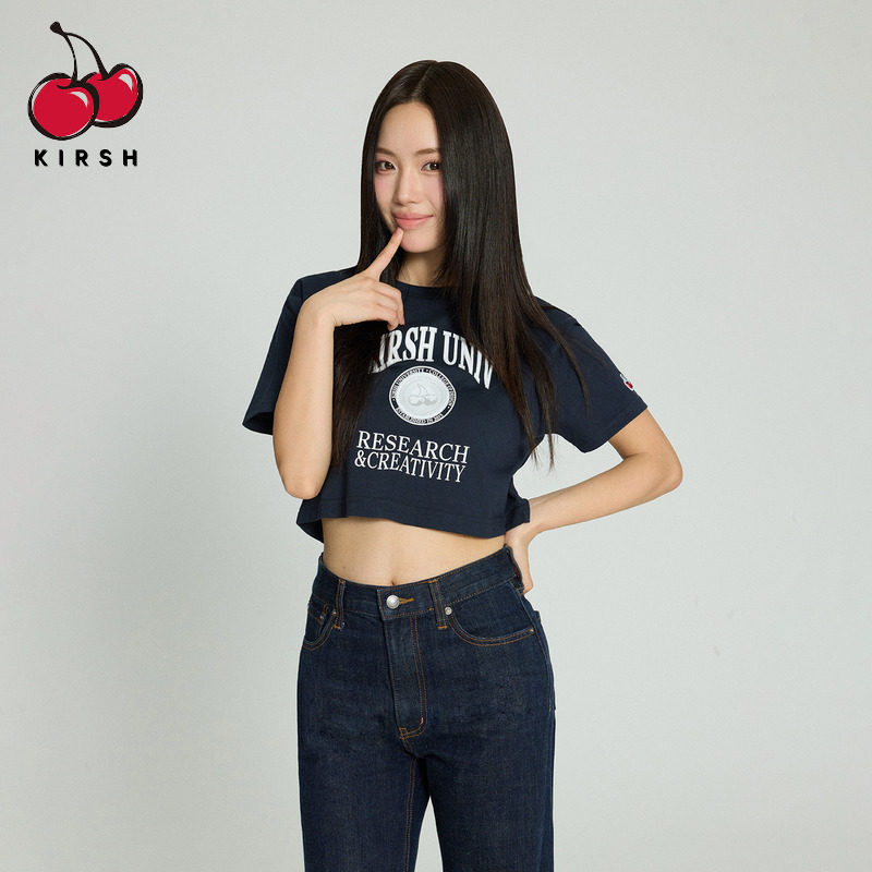 kirsh露脐短袖T恤宽松休闲百搭图片