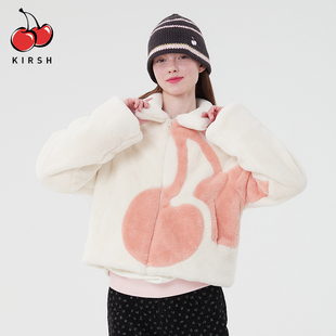 短款 韩版 加厚绒外套冬 摇粒绒外套女秋冬2024新款 樱桃KIRSH