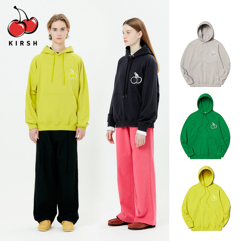 kirsh樱桃慵懒风情侣装帽衫2025秋冬男女款休闲宽松百搭连帽卫衣