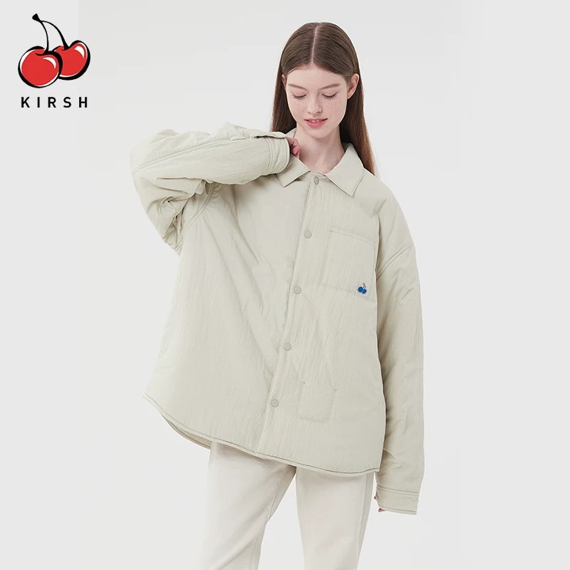 kirsh大樱桃2025秋冬宽松休闲棉服韩版西装领保暖上衣女装短外套