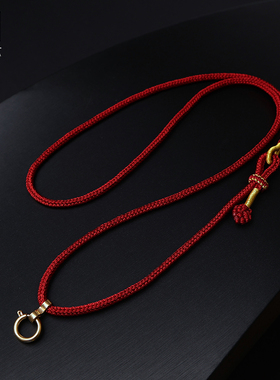 泰国佛牌链子全手工精编吊坠绳经典中国红唐卡黄金吊坠挂绳TG465