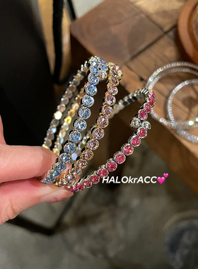HALOkrACC韩国东大门星光圆钻彩色水晶水钻bling闪烁搭配手镯手链