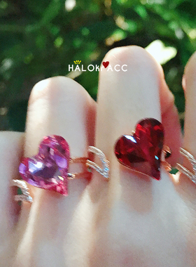 HALOkrACC歪心施家水晶戒指