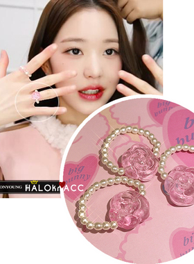 HALOkrACC韩国张元英玫瑰戒指