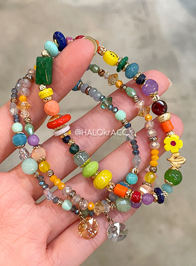 HALOkrACC韩国明朗原石串珠手链