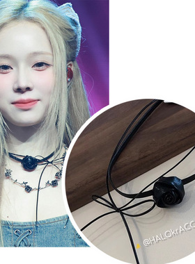 HALOkrACC韩代wendy银玫瑰颈链