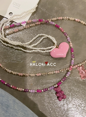 HALOkrACC韩国纯银小熊项链