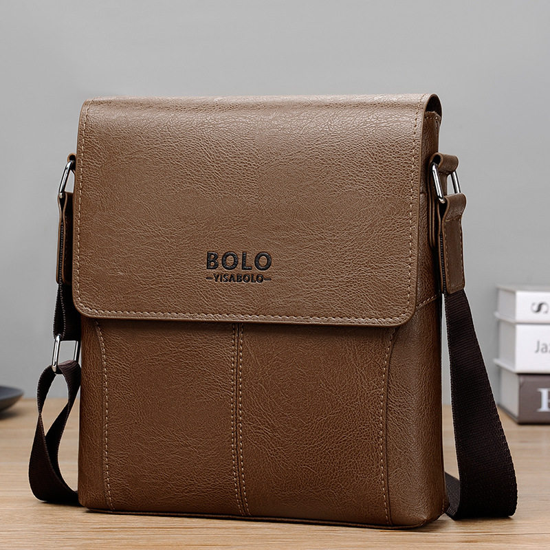 仅亏一天牛皮燚飒保罗男包单肩包时尚斜挎包休闲简约男士背包厂家