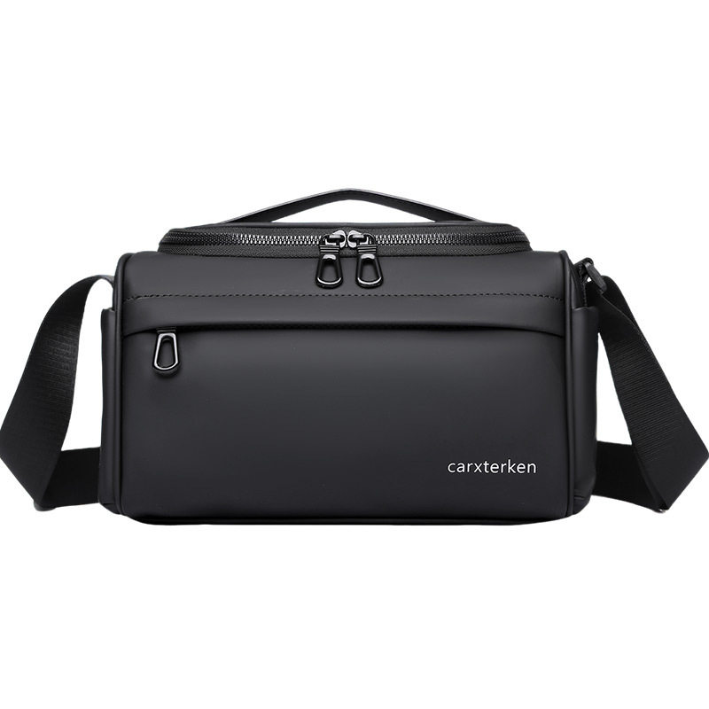 仅亏一天牛皮男女洗漱收纳包出差旅行包磨砂面防水耐磨斜挎包轻便