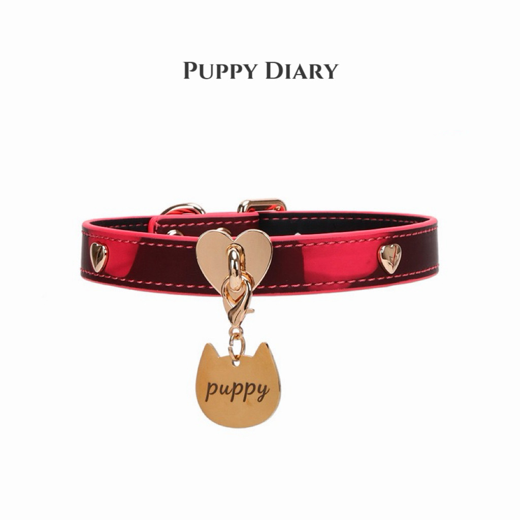 Puppy*温感变色项圈女铃铛choker吊牌小众皮革饰品情侣礼物