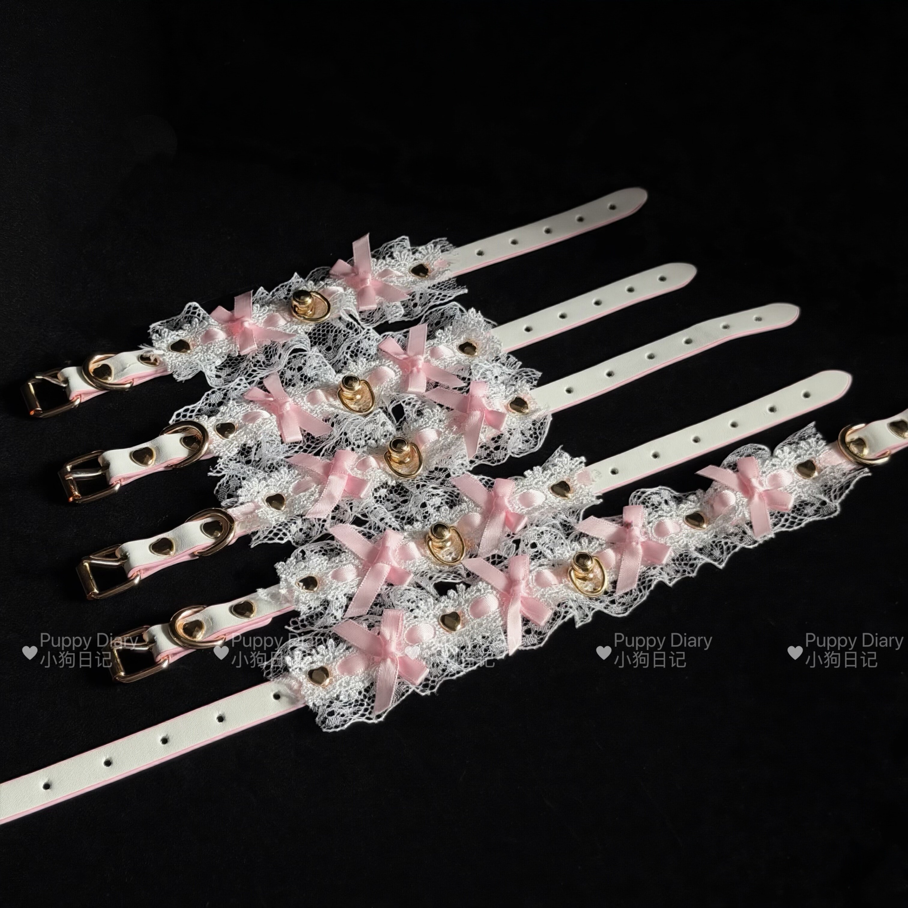 粉蕾丝项圈纯欲女仆手环脚环