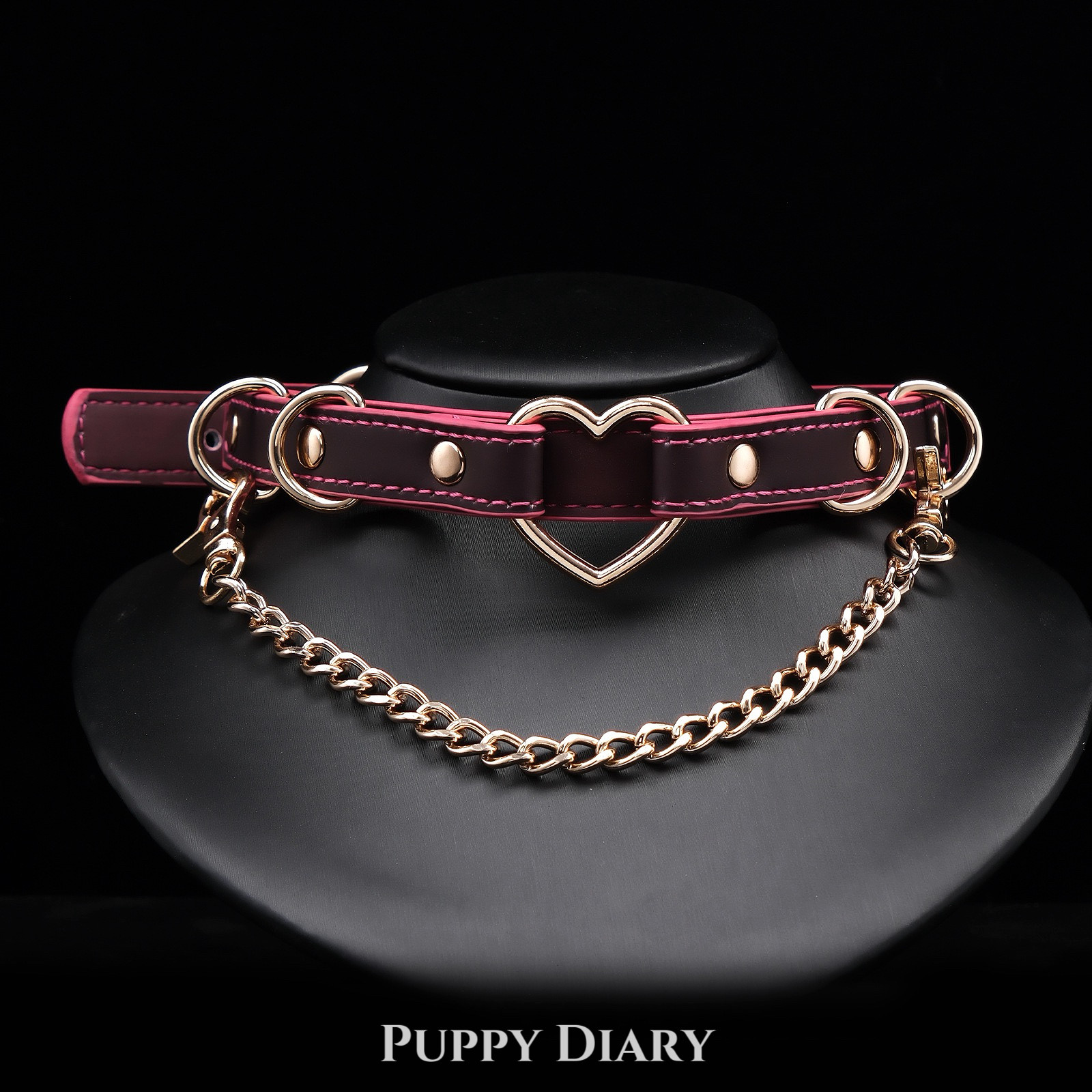Puppy*温感变色项圈发光铃铛女choker牵拉情侣礼物亚文化刻字脖圈