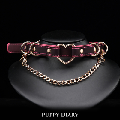 Puppy*温感变色项圈发光铃铛女choker牵拉情侣礼物亚文化刻字脖圈