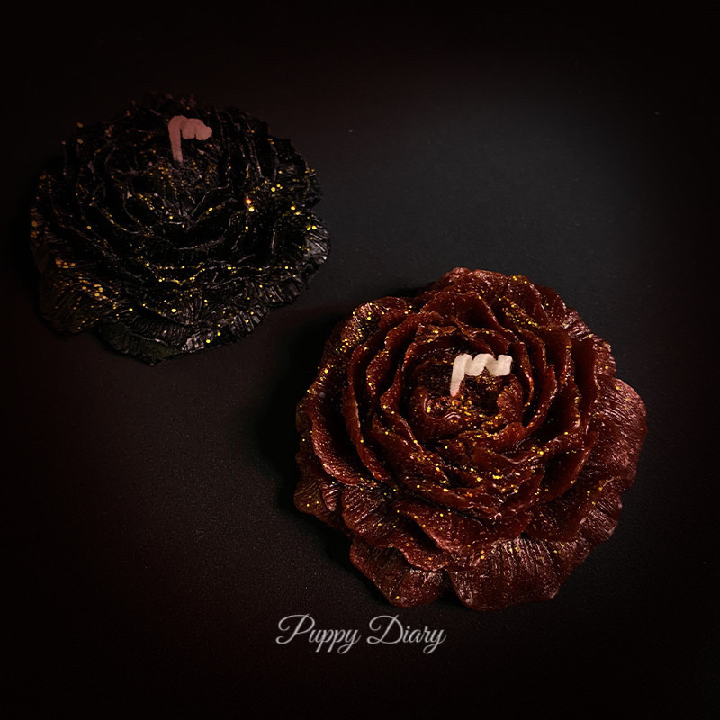 蜡烛鎏金40度低温牡丹花防烫