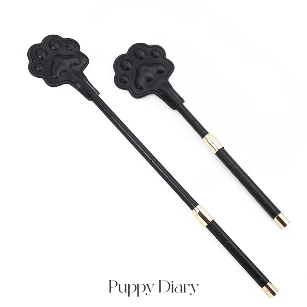 Puppy*真皮马鞭猫爪拍长鞭拍子短款骑马舞蹈鞭cosplay演出道具