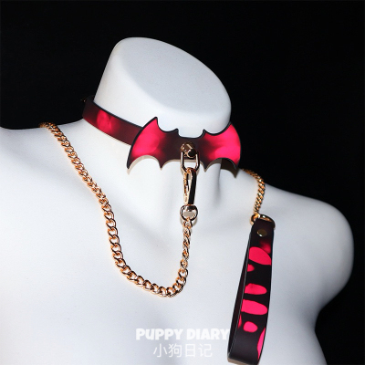 Puppy*温感变色项圈暗黑系蝙蝠choker女脖环颈圈项链皮饰品锁骨链