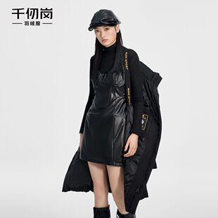 千仞岗2024冬男女同款冬季鹅绒加厚情侣保暖长款羽绒服Y308612Y