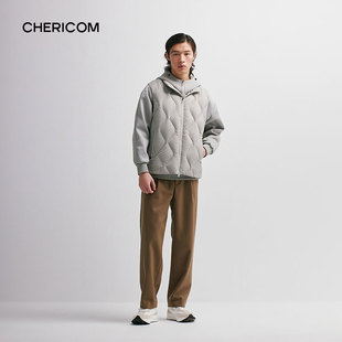 千仞岗男士休闲秋冬连帽羽绒服短款保暖外套Y299531Y