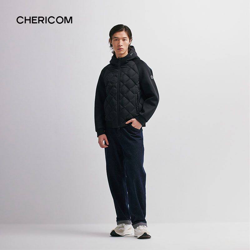 千仞岗2024冬季新款男士短款连帽轻薄舒适保暖防风羽绒服Y299532Y