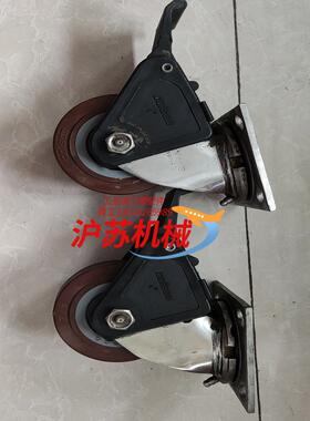 COLSON承重万向轮带刹车304不锈钢4寸