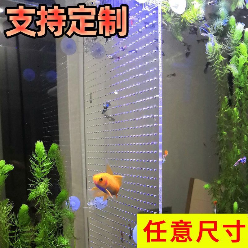 鱼缸内置隔离板亚克力挡板挡鱼分离网隔断隔离网隔板分离板透明水图片