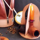 烟斗收纳桶烟斗包四斗桶包真皮烟斗收纳包拉链桶包铁盒独立斗架泊