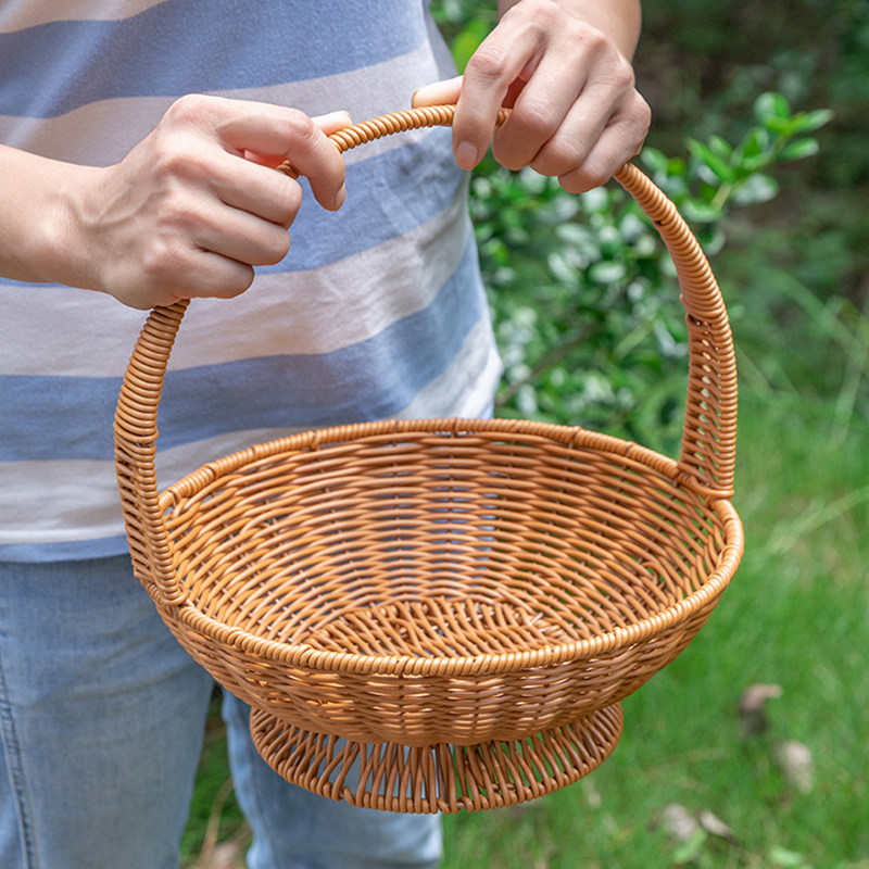 手工编织篮子水果篮子