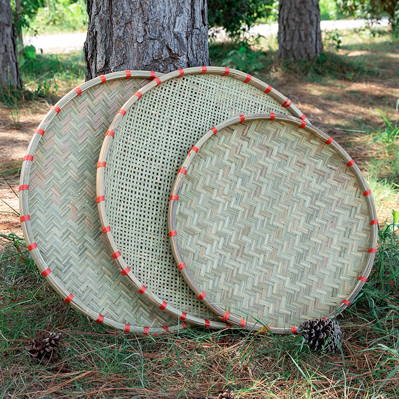 筛子竹簸箕全竹青编织
