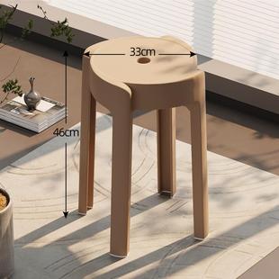 凳子可叠放塑料圆凳家用加厚特厚熟胶大人结实超厚商用风车高胶凳