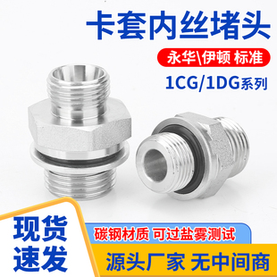 1CG/1DG液压油管24度锥卡套过渡接头英管螺纹O型圈密封端接头伊顿